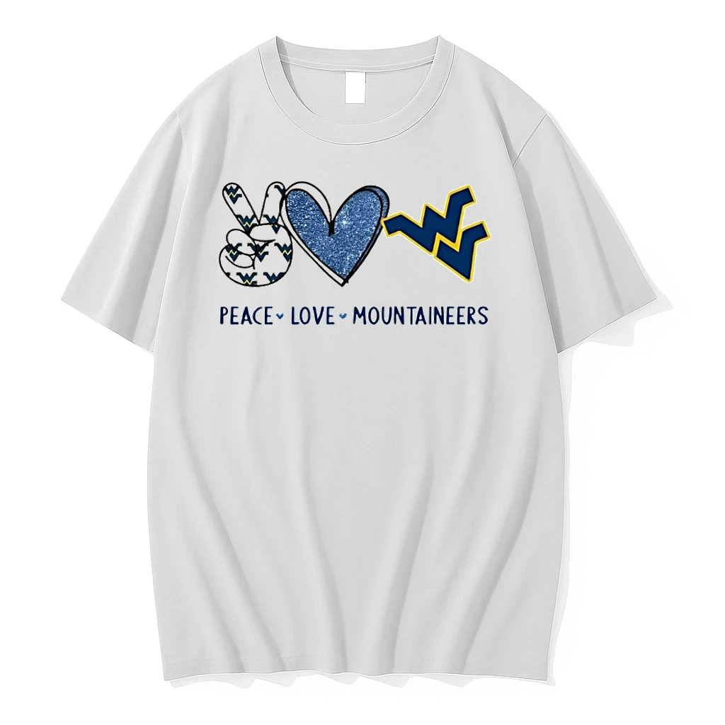 Peace Love West Virginia Mountaineers Logo Shirts