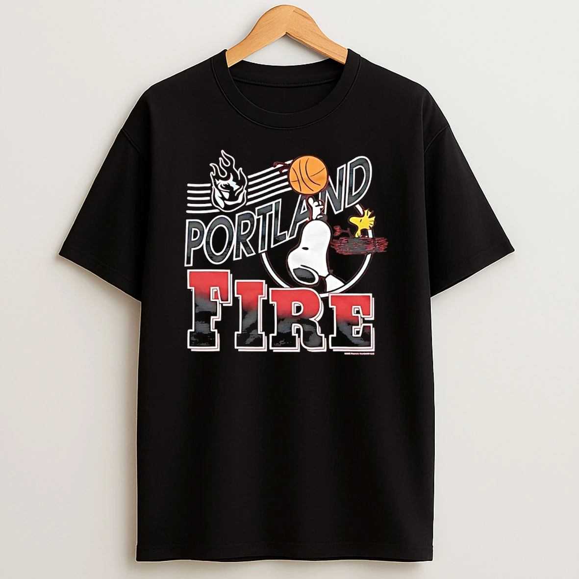 Peanuts Snoopy And Woodstock X Portland Fire Shirts
