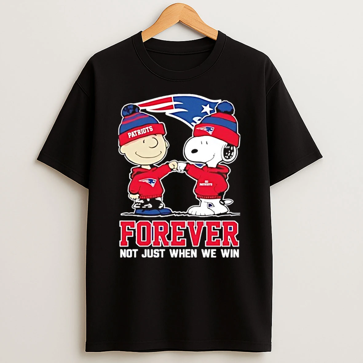 Peanuts Characters New England Patriots Forever Not Just When We Win Shirts