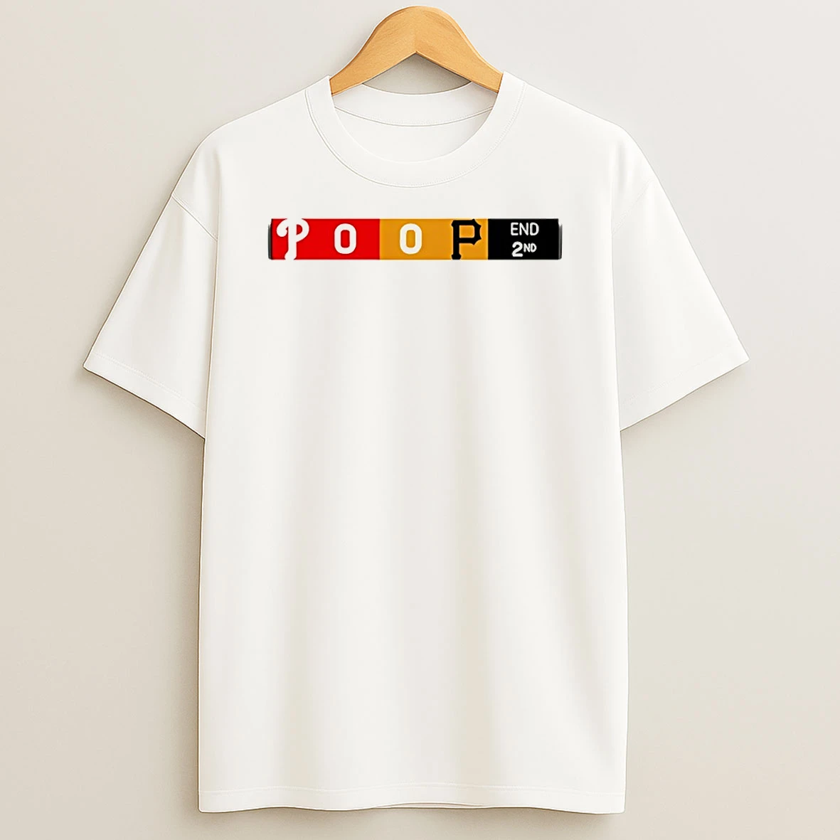 Philadelphia 0 Pittsburgh 0 P00p Scorebug Phillies Vs Pirates Rivalry Shirts