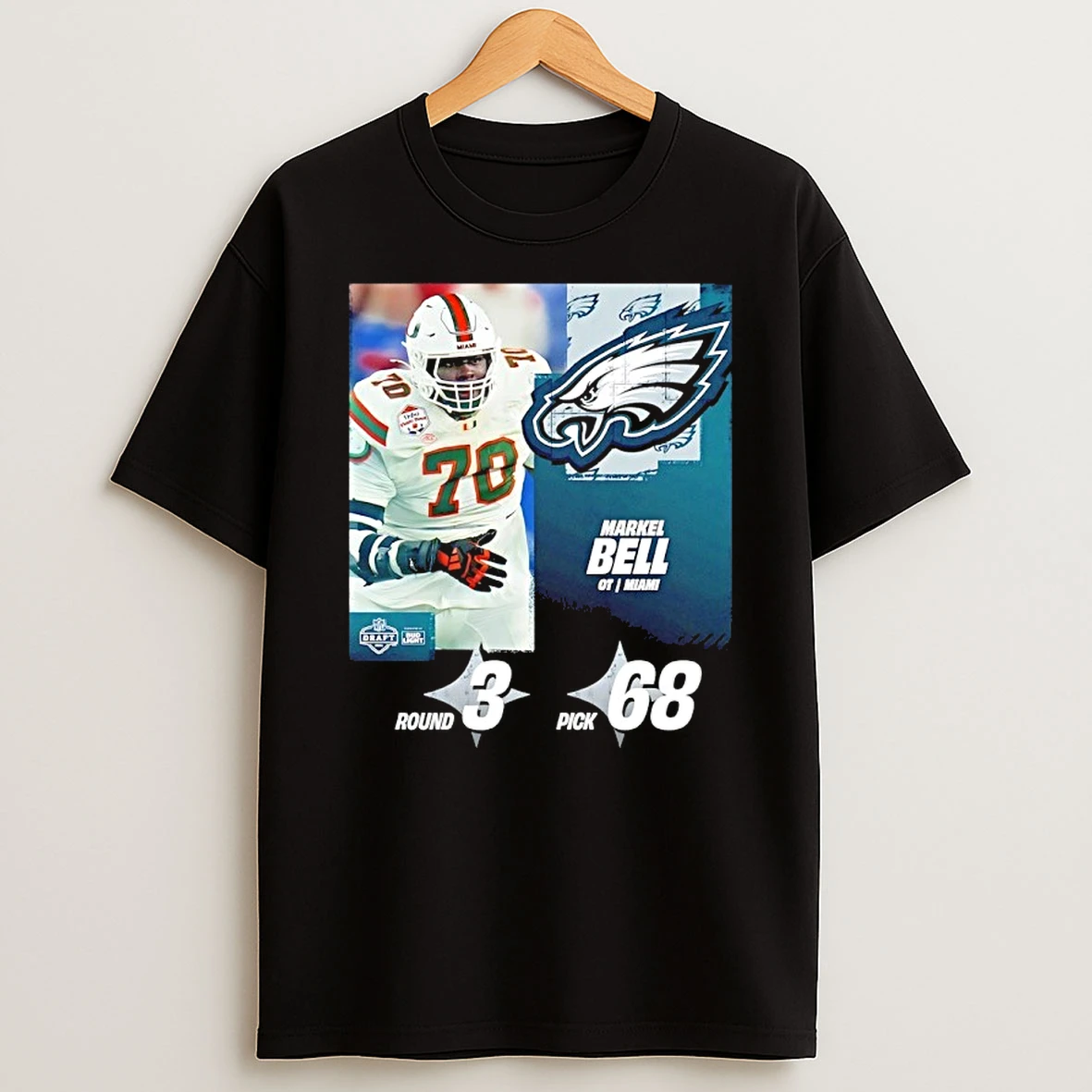 Philadelphia Eagles Markel Bell 2026 Nfl Draft Graphic Shirts