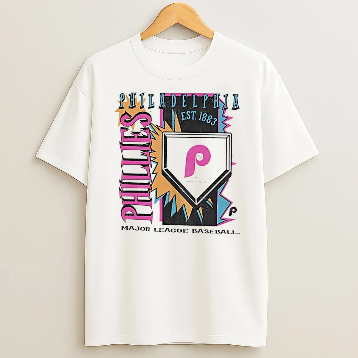 Philadelphia Phillies 1883 Mlb Cooperstown Neon Field Shock Shirts