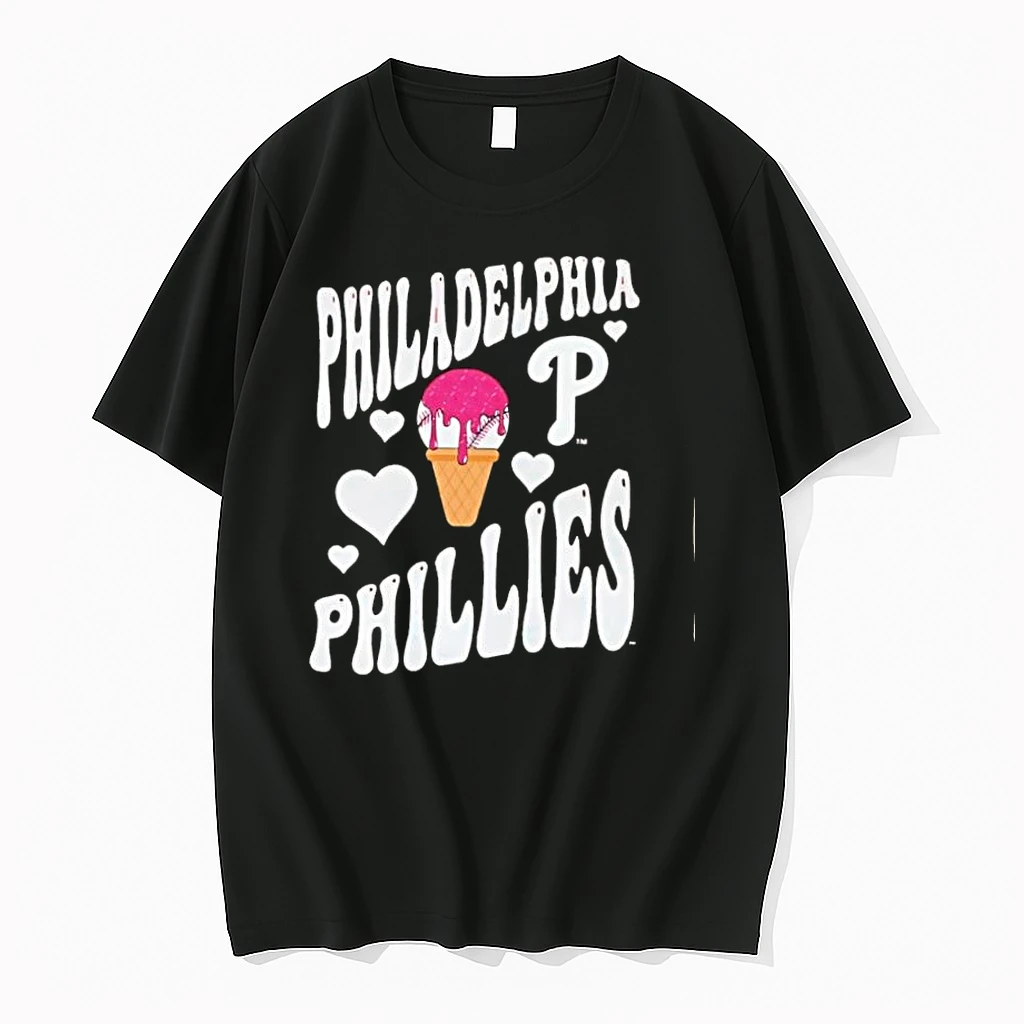 Philadelphia Phillies Baseball Ice Cream Cone Hearts Shirts