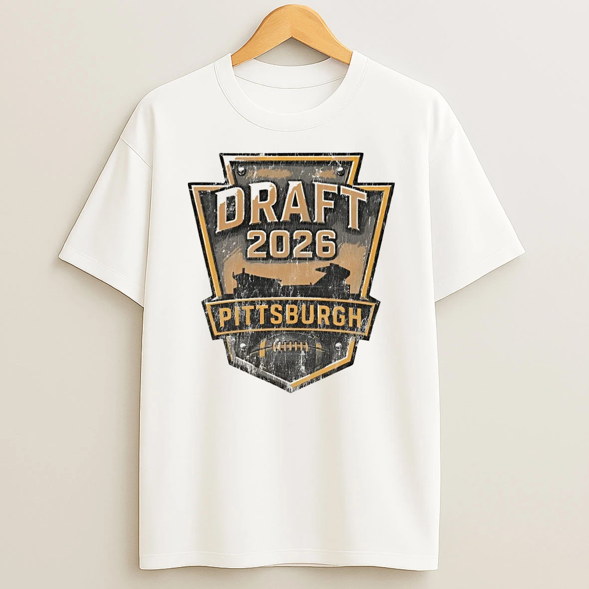 Pittsburgh Draft Pittsburgh Steelers Football Keystone Gritty Badge 2026 Shirts