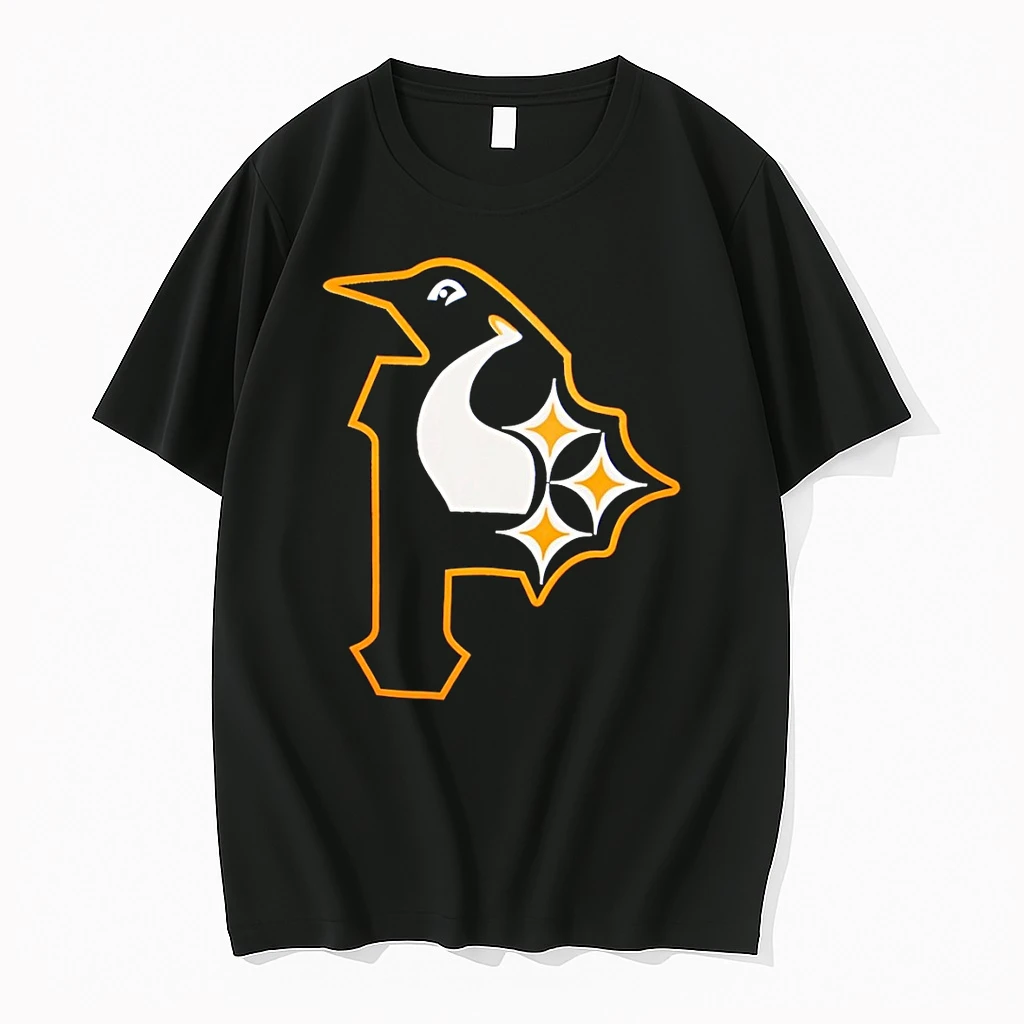 Pittsburgh Football Baseball Hockey City Of Champions 3 Team Mash Up Logo Shirts
