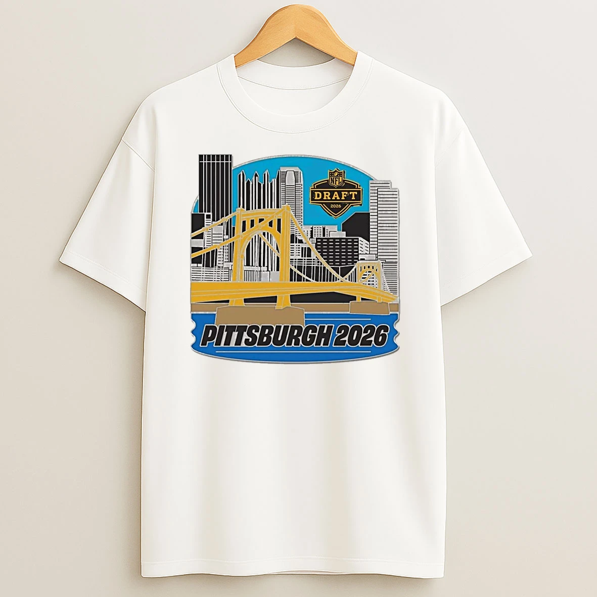 Pittsburgh Steelers Souvenir 2026 Nfl Draft Bridge Logo Shirts
