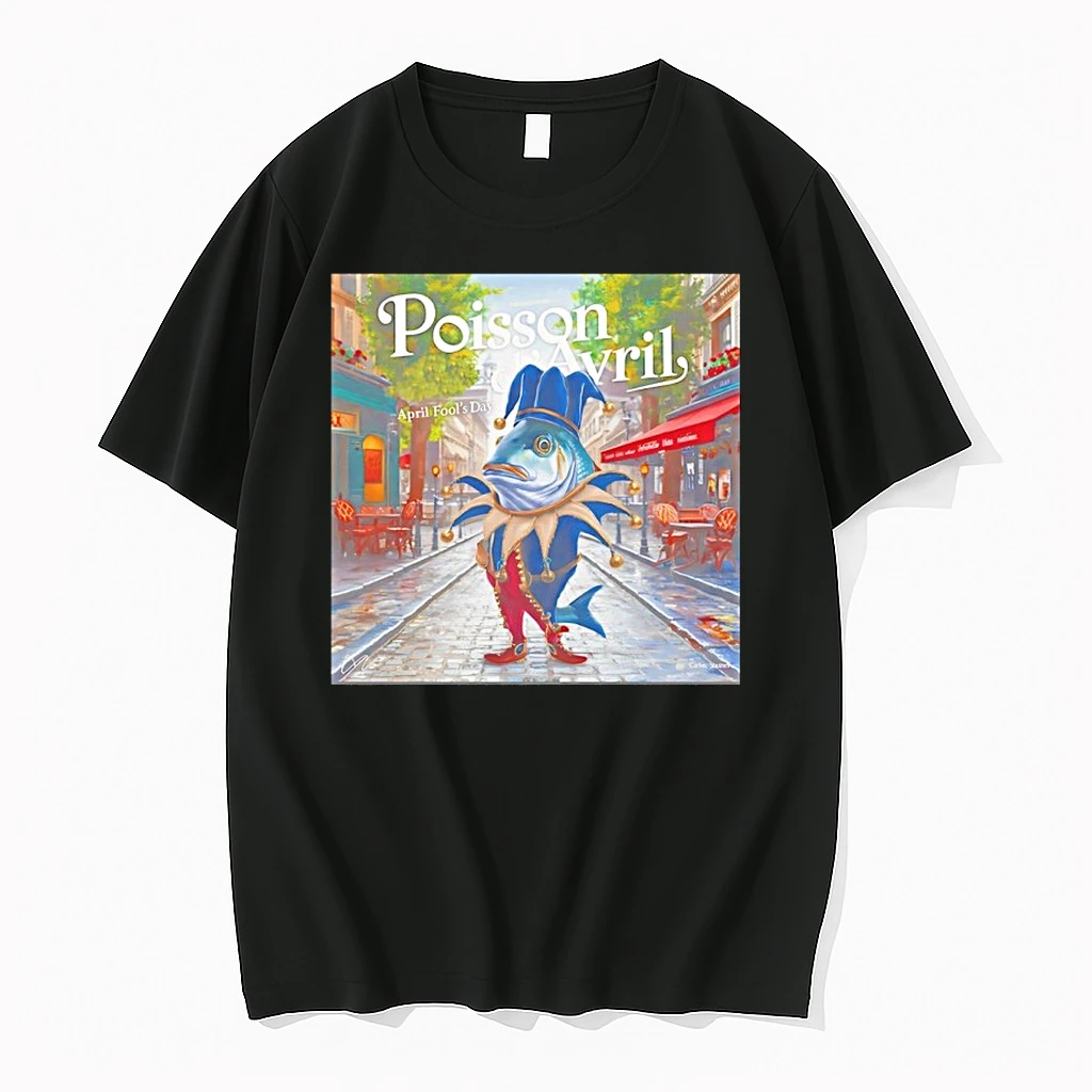 Poisson Davril Fish Mask French April Fools Day Art Shirts