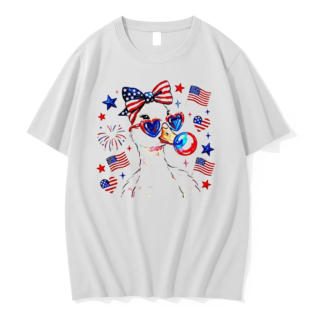 Preppy Patriotic Goose Coquette Fourth Of July Shirts