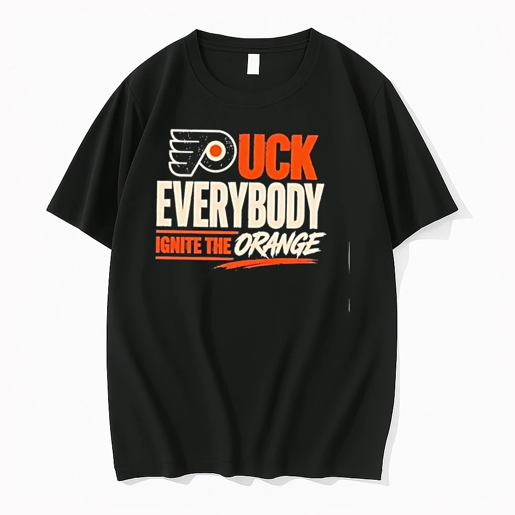 Puck Everybody Ignite The Orange Philadelphia Flyers Logo Shirts