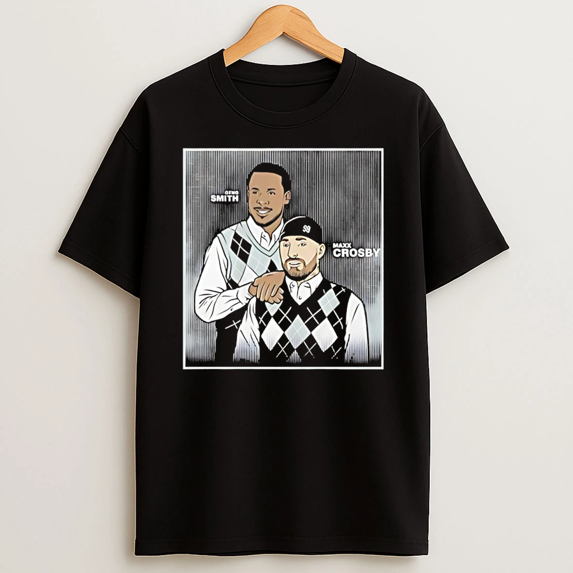 Raiders Geno Smith And Maxx Crosby Family Portrait Shirts