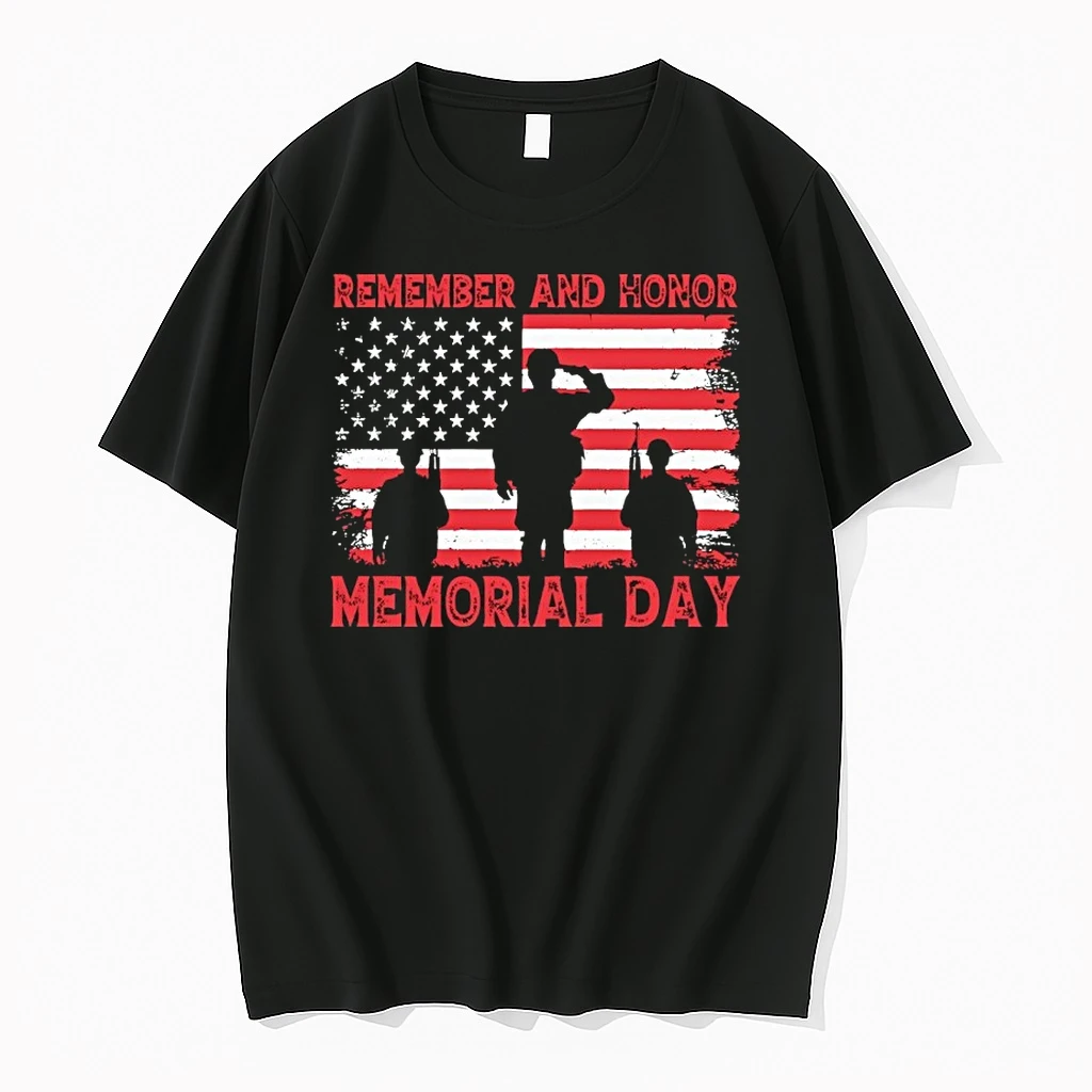 Remember And Honor Memorial Day American Flag Shirts