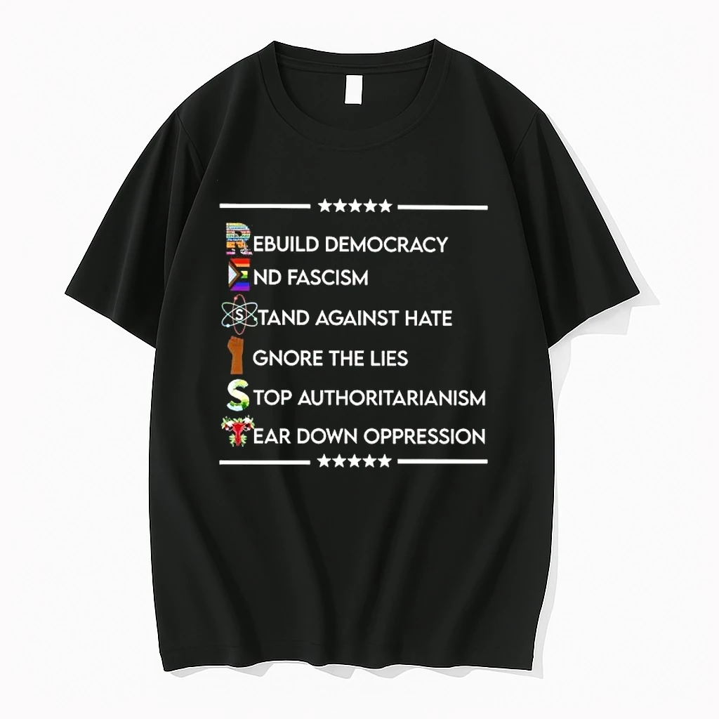 Resist Rebuild Democracy End Fascism Shirts