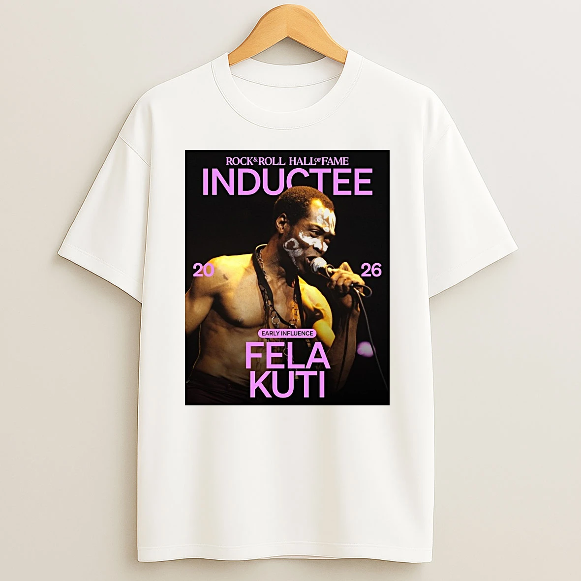 Rock Roll Hall Of Fame Class Of 2026 Inductee Early Influence Fela Kuti Shirts