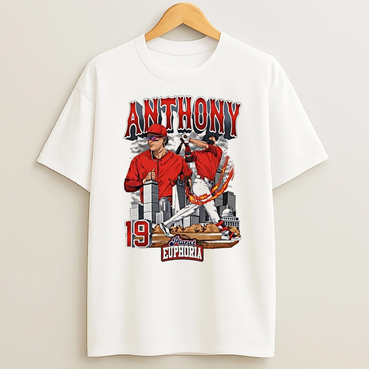 Roman Anthony 19 Boston Red Sox Collage Swing Shirts
