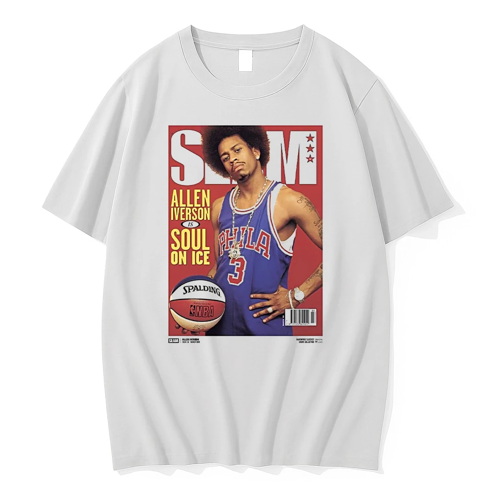 Slam Hardwood Classics Cover Philadelphia 76ers Allen Iverson Is Soul On Ice Shirts