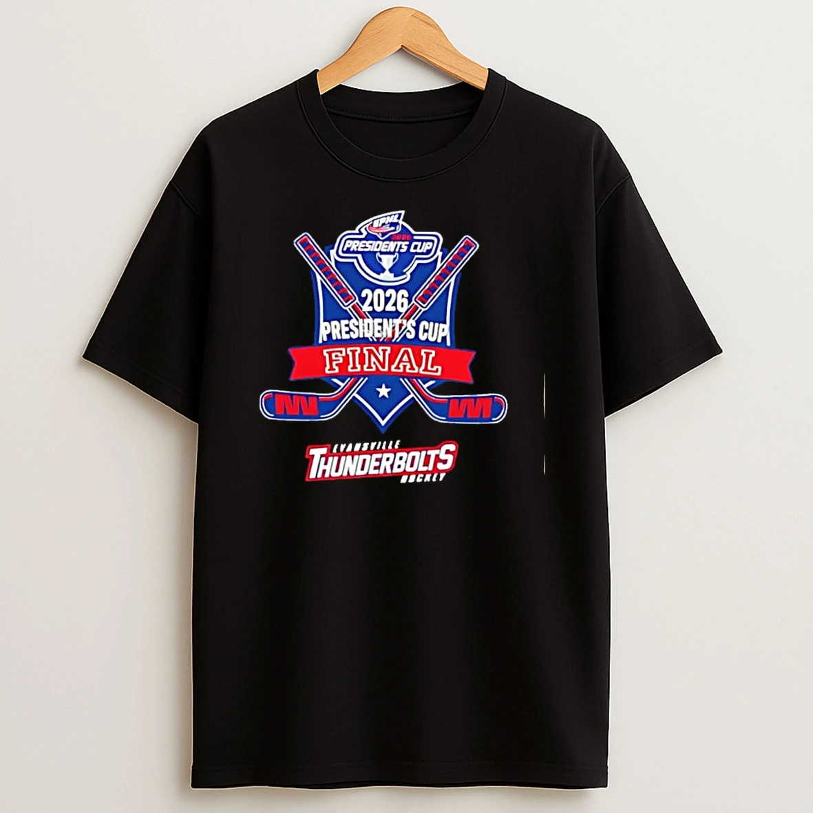 Sphl 2026 Presidents Cup Final Evansville Thunderbolts Hockey Shirts
