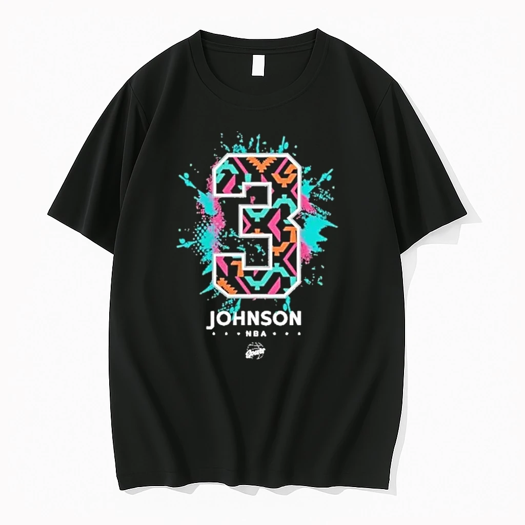 San Antonio Spurs 2025 2026 City Splash Edition Johnson Name And Number Shirts