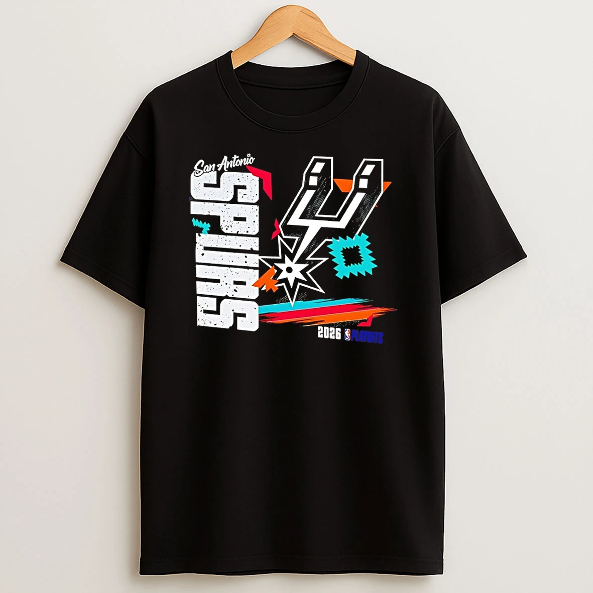 San Antonio Spurs Basketball 2026 Nba Playoffs Nike Logo Shirts