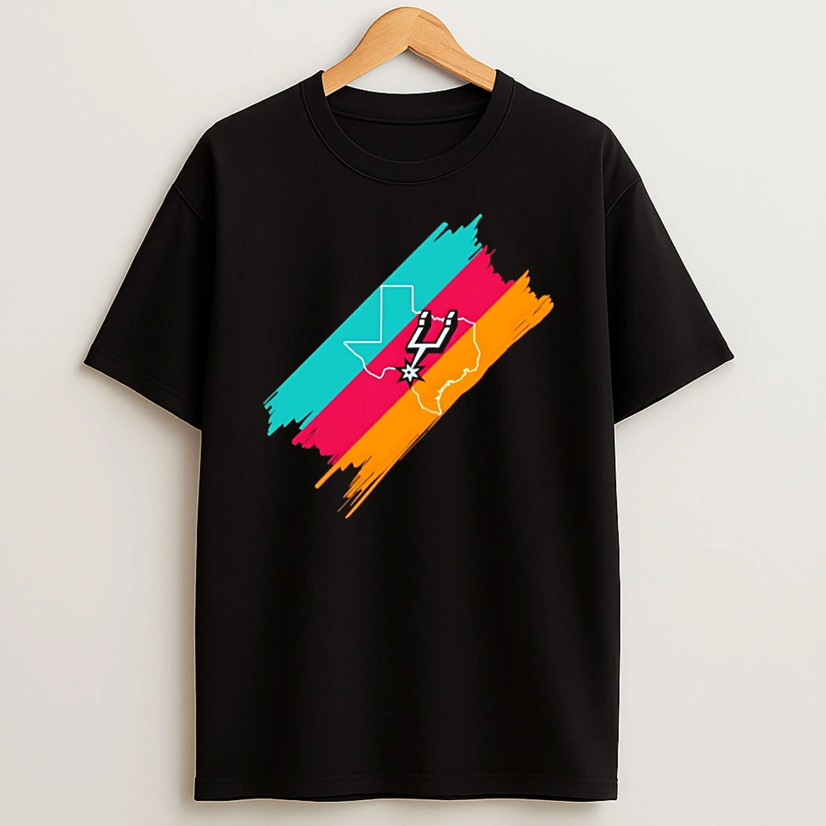 San Antonio Spurs Basketball Nba Texas Map Colors 2026 Shirts