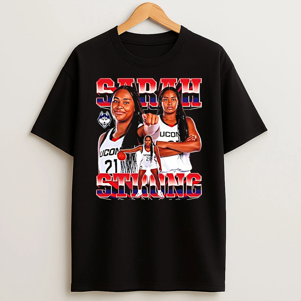 Sarah Strong Uconn Huskies Womens Basketball Player Collage Shirts