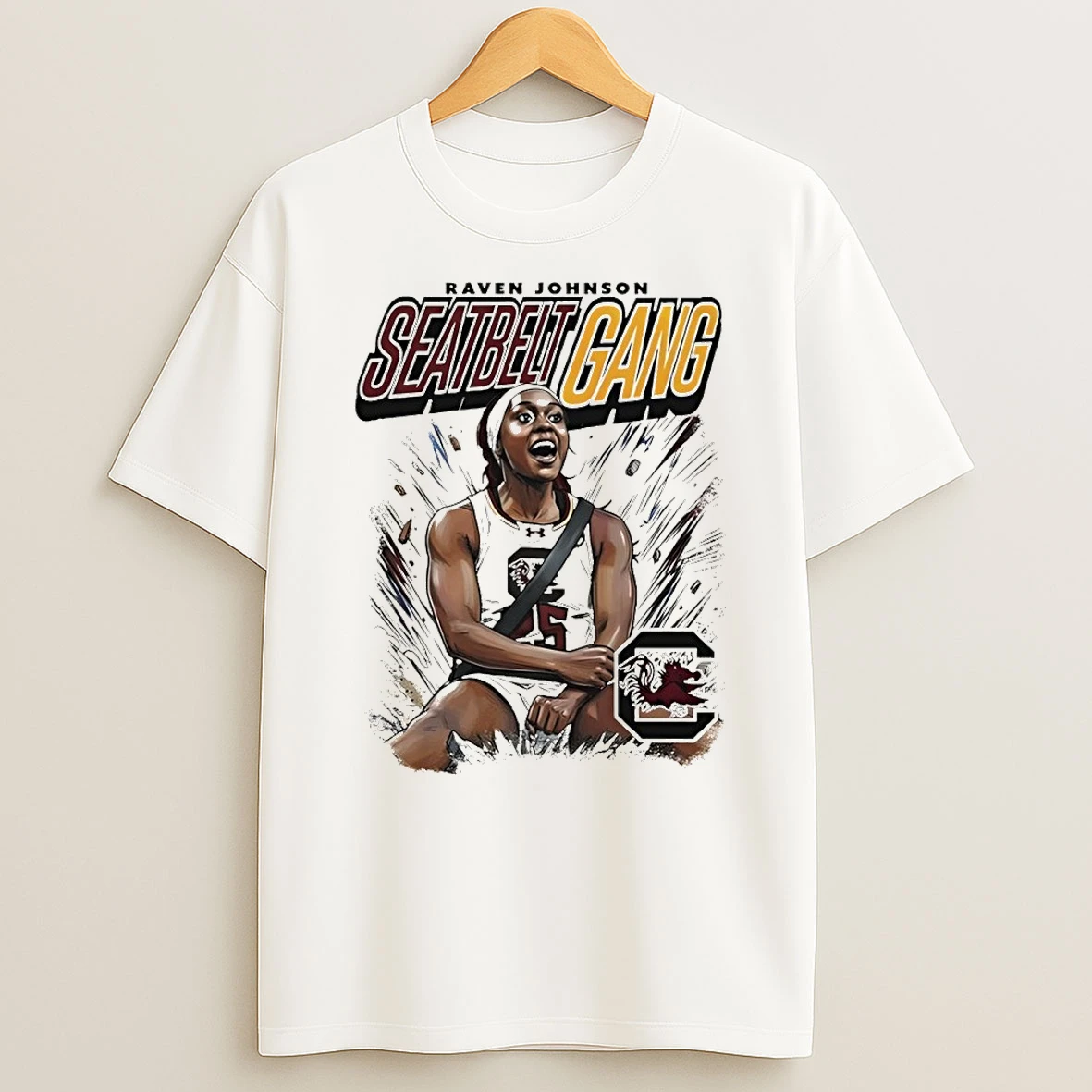 Seatbelt Gang Raven Johnson South Carolina Gamecocks Basketball Shirts