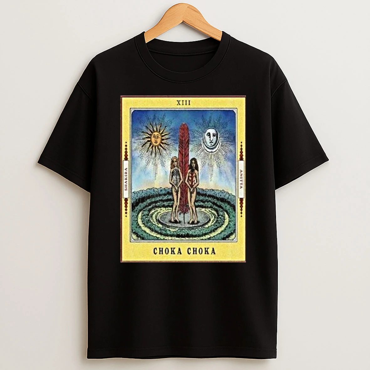 Shakira X Anitta Choka Choka Collab Tarot Card Style Shirts