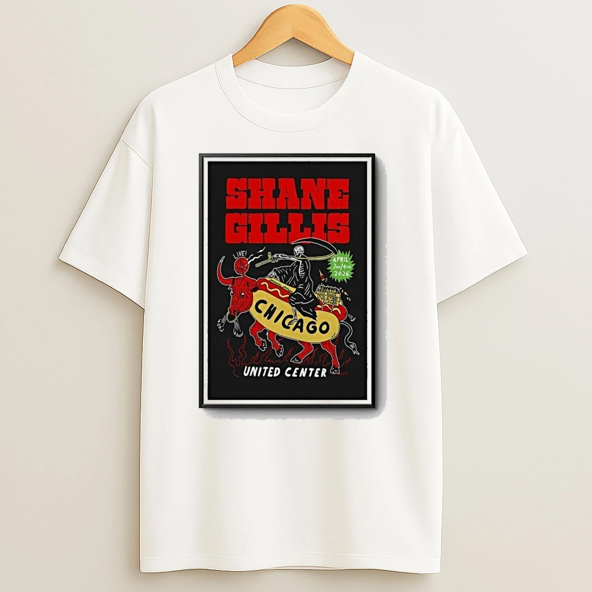 Shane Gillis Apr 3 4 2026 Chicago United Center Shirts