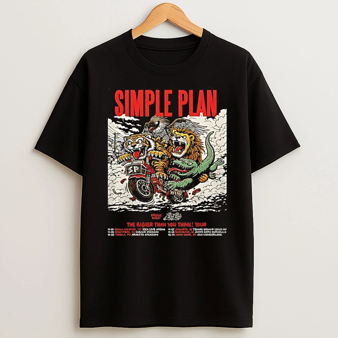 Simple Plan The Bigger Than You Think Tour Shirts