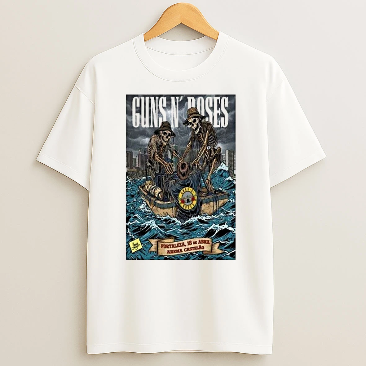 Skeleton Guns N Roses Fortaleza Brazil Tour On Apr 18 2026 Shirts