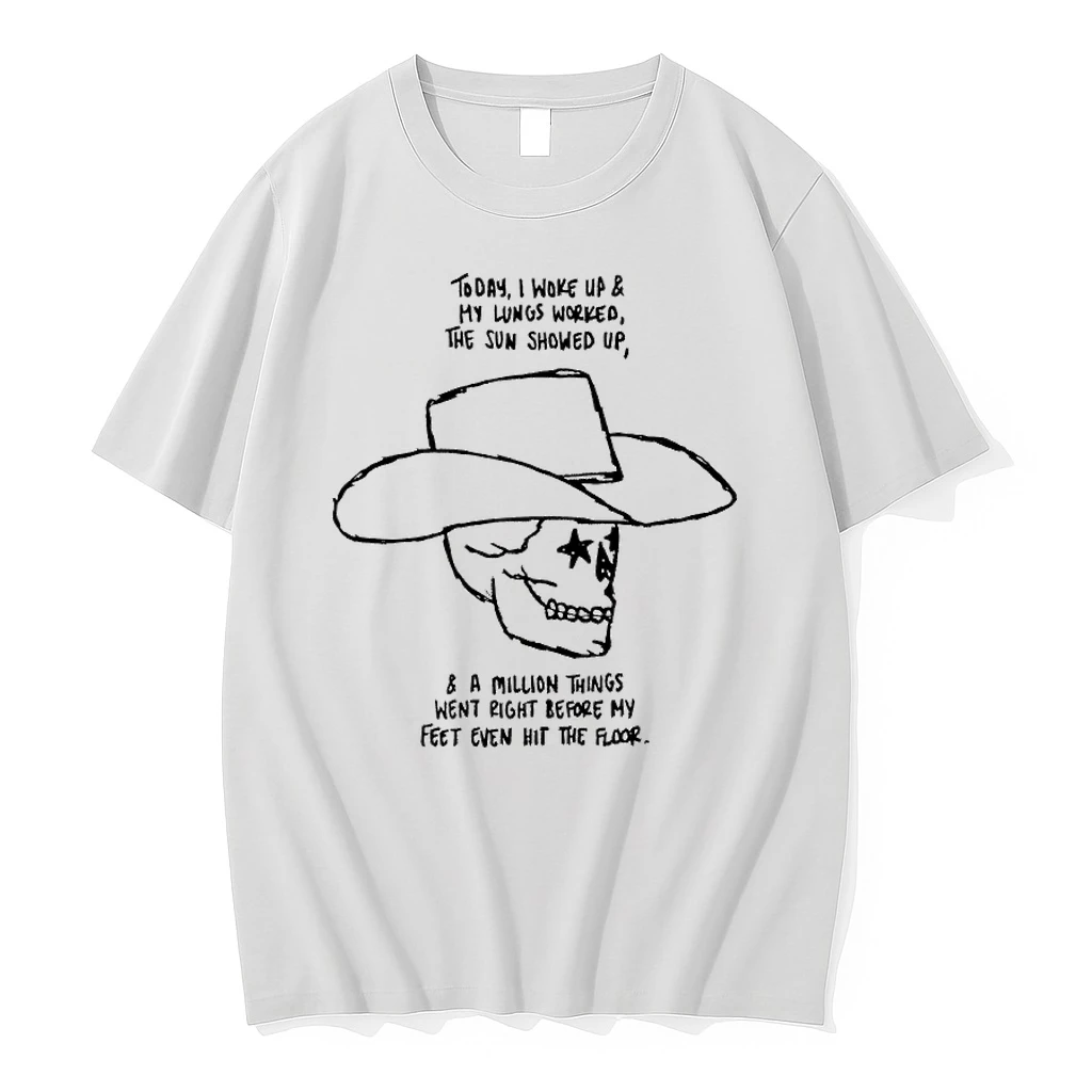 Skull Cowboy Today I Woke Up And My Lungs Worked The Sun Showed Up Shirts