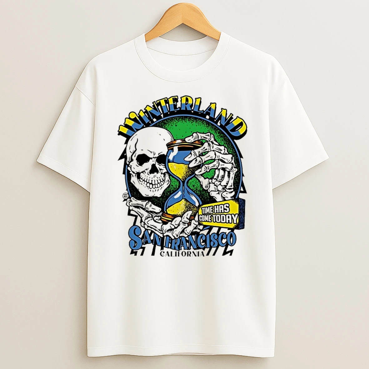 Skull Time Has Come Today San Francisco California Shirts
