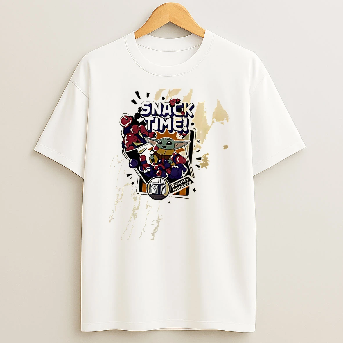 Snack Time Baby Yoda Star Wars Bounty Hunters Shirts