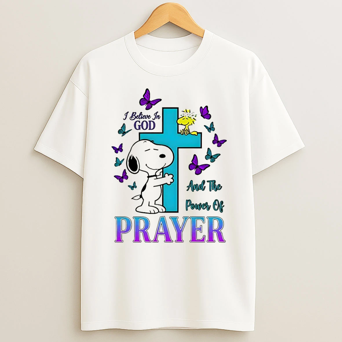 Snoopy I Believe God And The Power Of Prayer Shirts