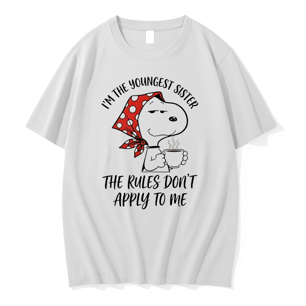 Snoopy Im The Youngest Sister The Rules Dont Apply To Me Shirts