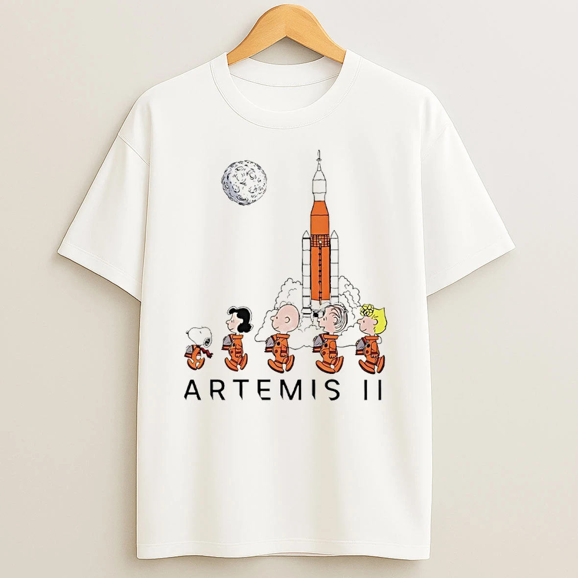 Snoopy Peanuts Artemis Ii Inspired Space Lunar Cycle Shirts