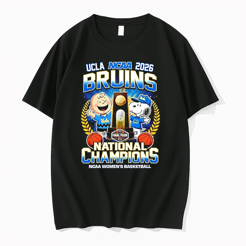 Snoopy And Charlie Brown X Ucla Buins 2026 National Champions Shirts
