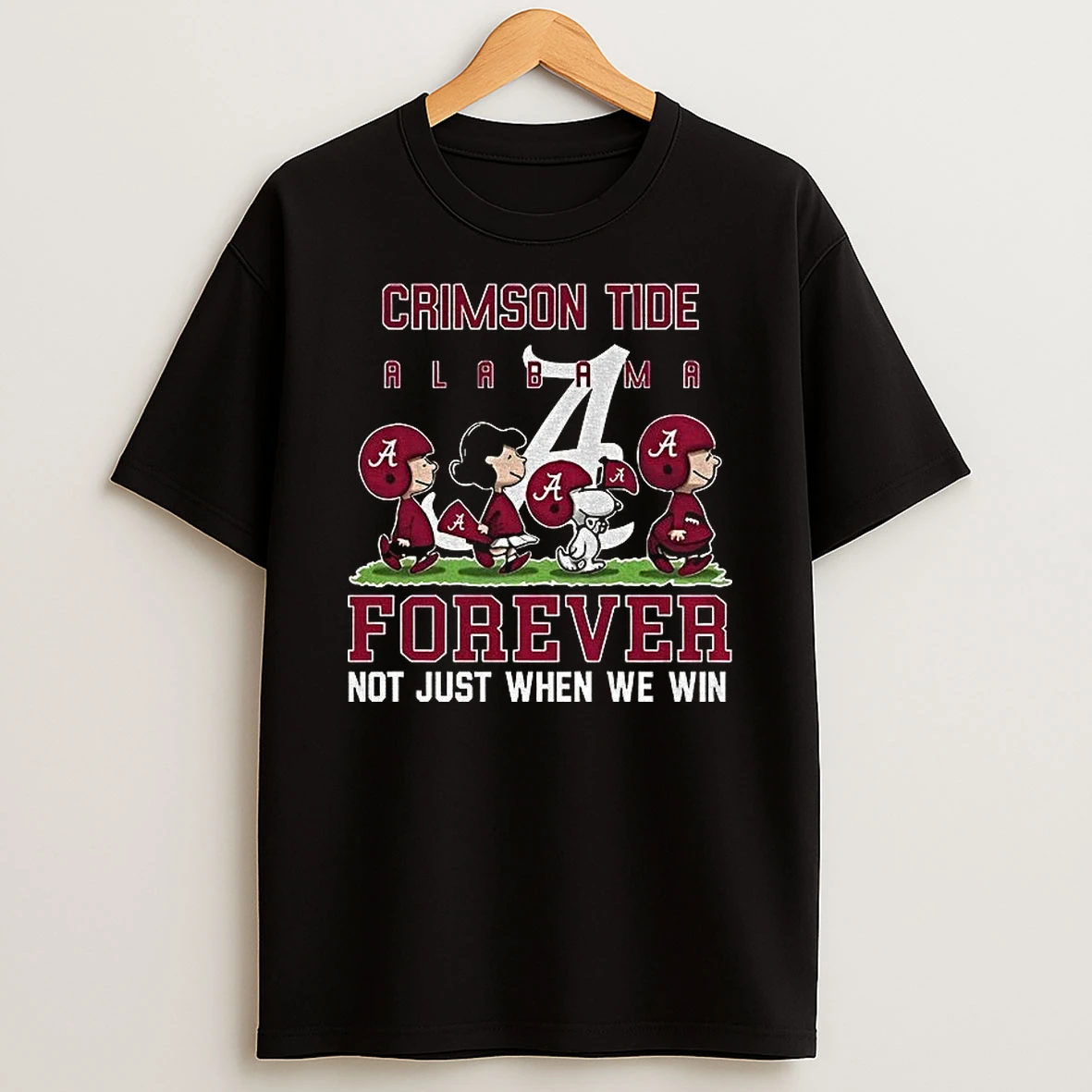 Snoopy And Peanuts X Alabama Crimson Tide Football Forever Not Just When We Win Shirts