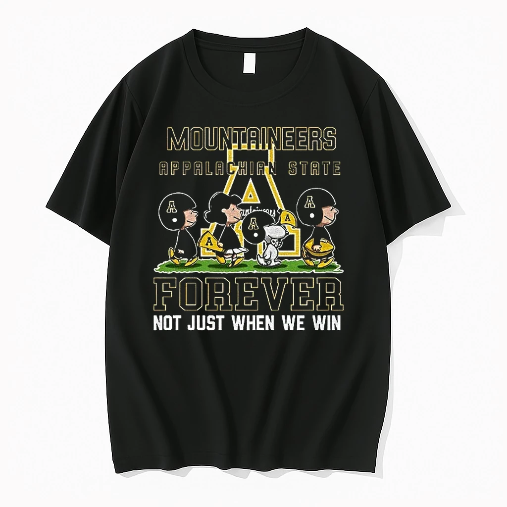 Snoopy And Peanuts X Appalachian State Mountaineers Football Forever Not Just When We Win Shirts