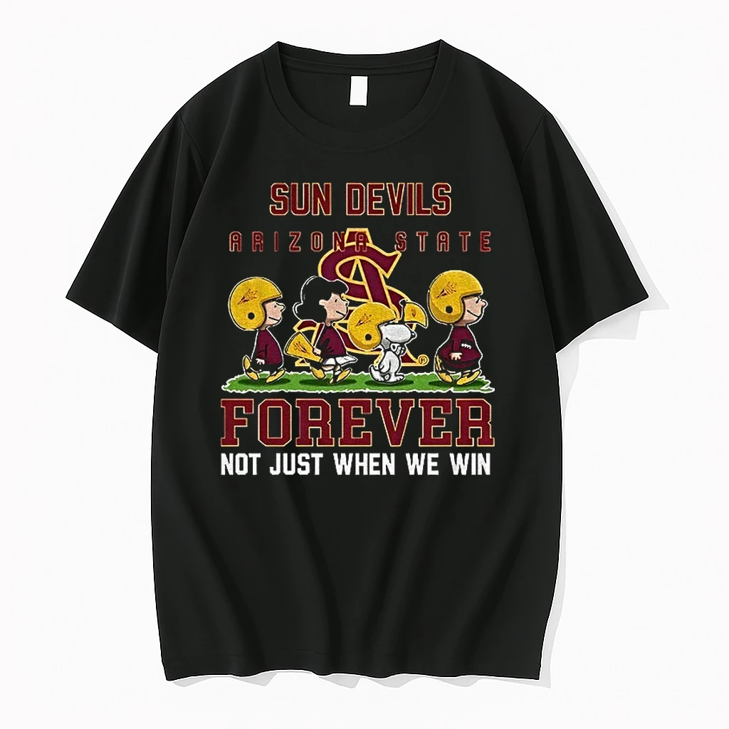 Snoopy And Peanuts X Arizona State Sun Devils Football Forever Not Just When We Win Shirts