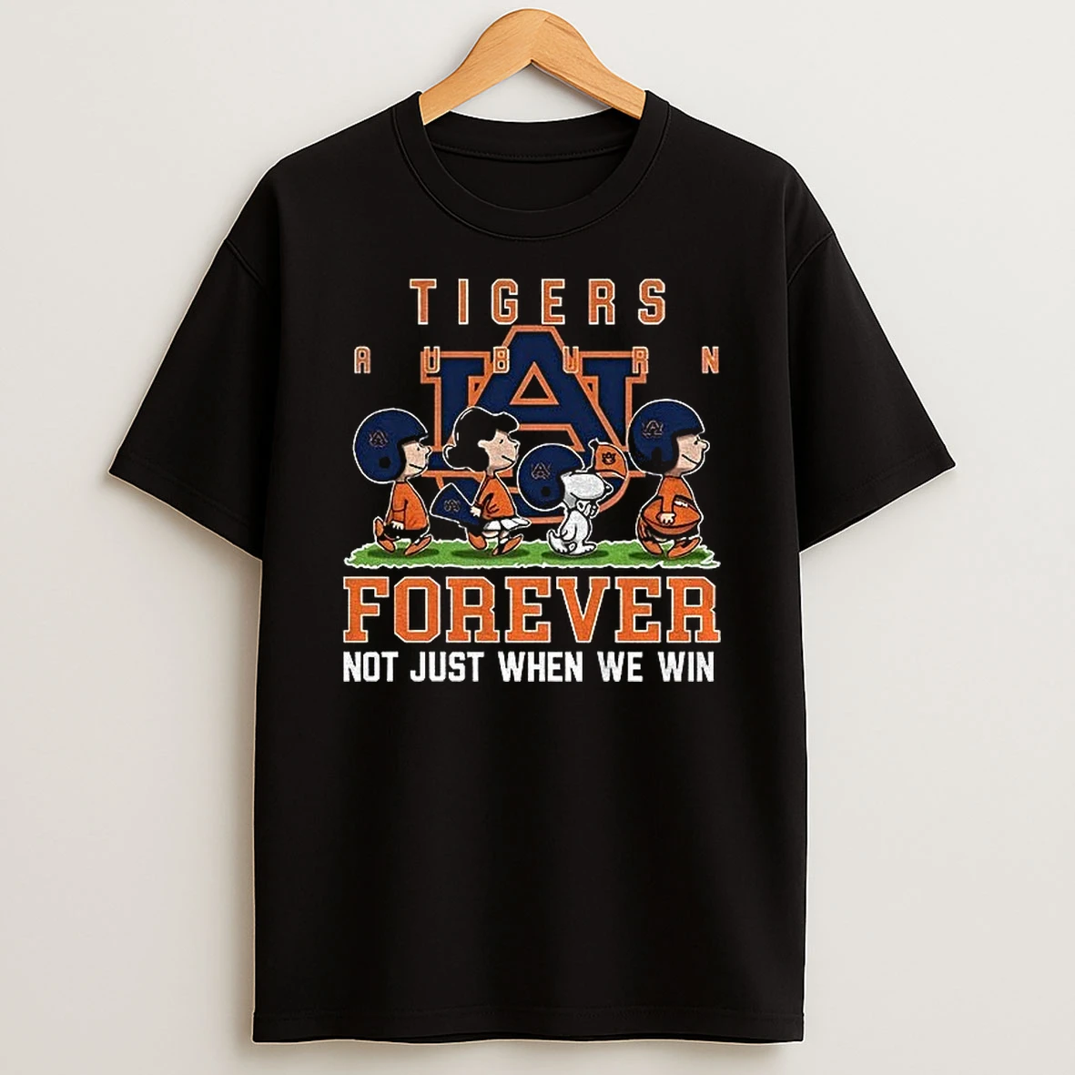 Snoopy And Peanuts X Auburn Tigers Football Forever Not Just When We Win Shirts