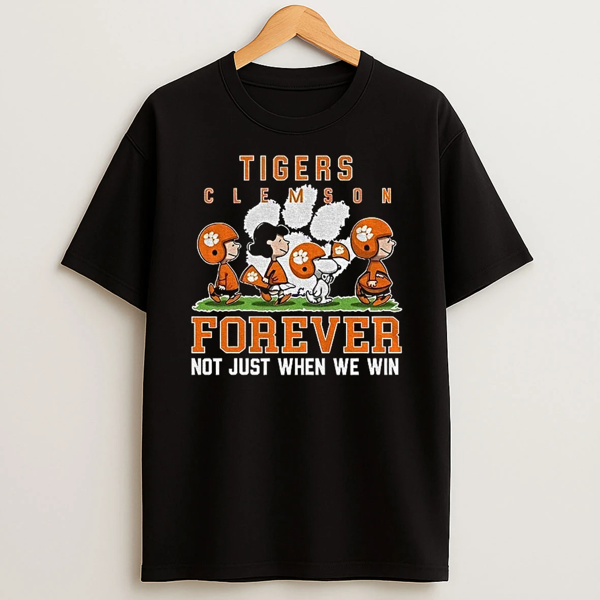 Snoopy And Peanuts X Clemson Tigers Football Forever Not Just When We Win Shirts