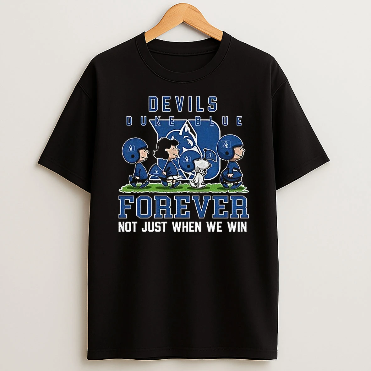 Snoopy And Peanuts X Duke Blue Devils Football Forever Not Just When We Win Shirts