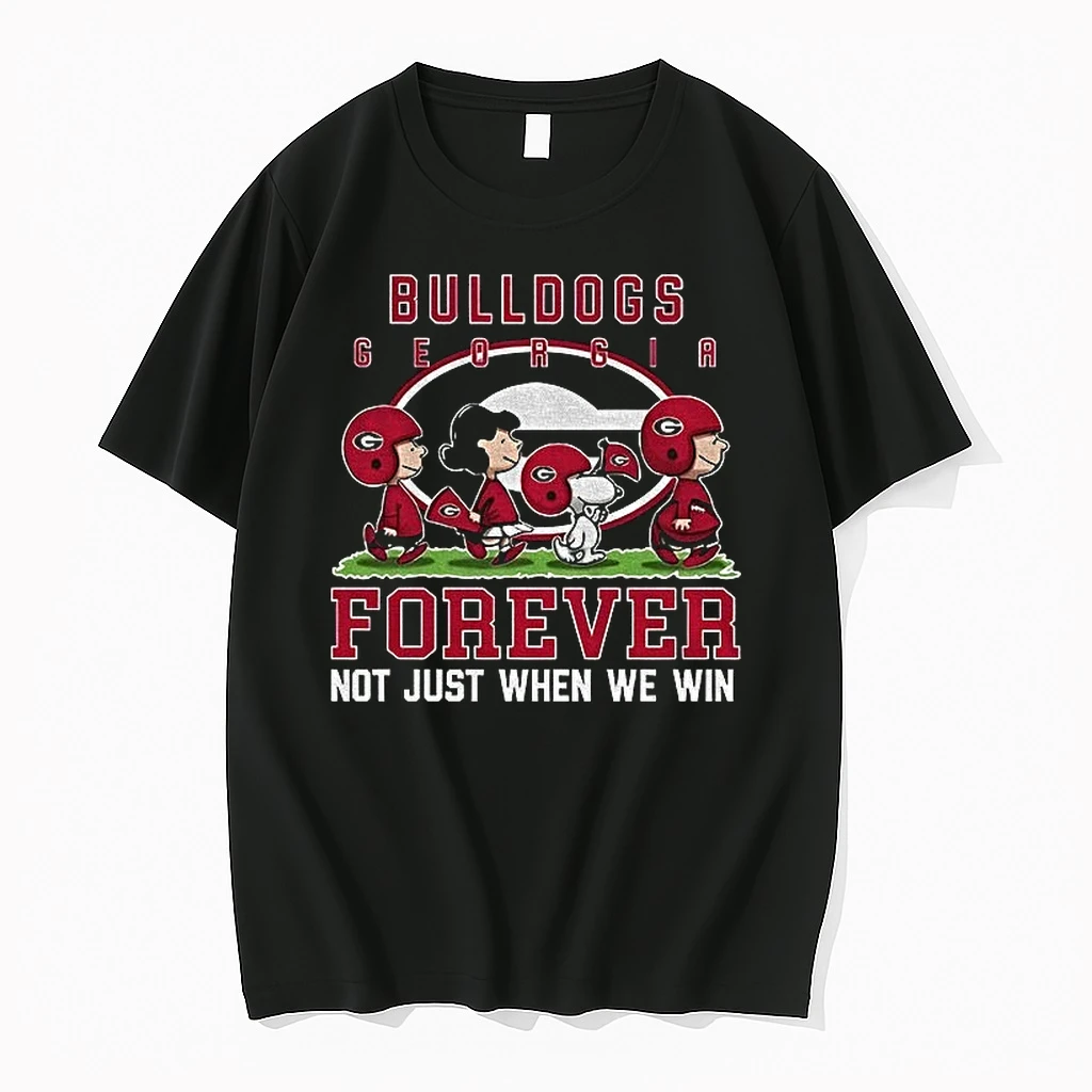 Snoopy And Peanuts X Georgia Bulldogs Football Forever Not Just When We Win Shirts