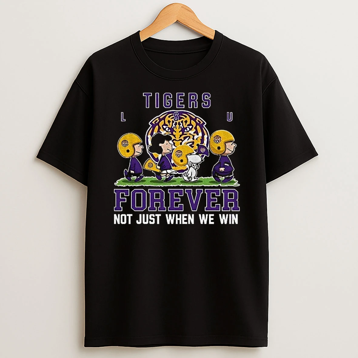 Snoopy And Peanuts X Lsu Tigers Football Forever Not Just When We Win Shirts