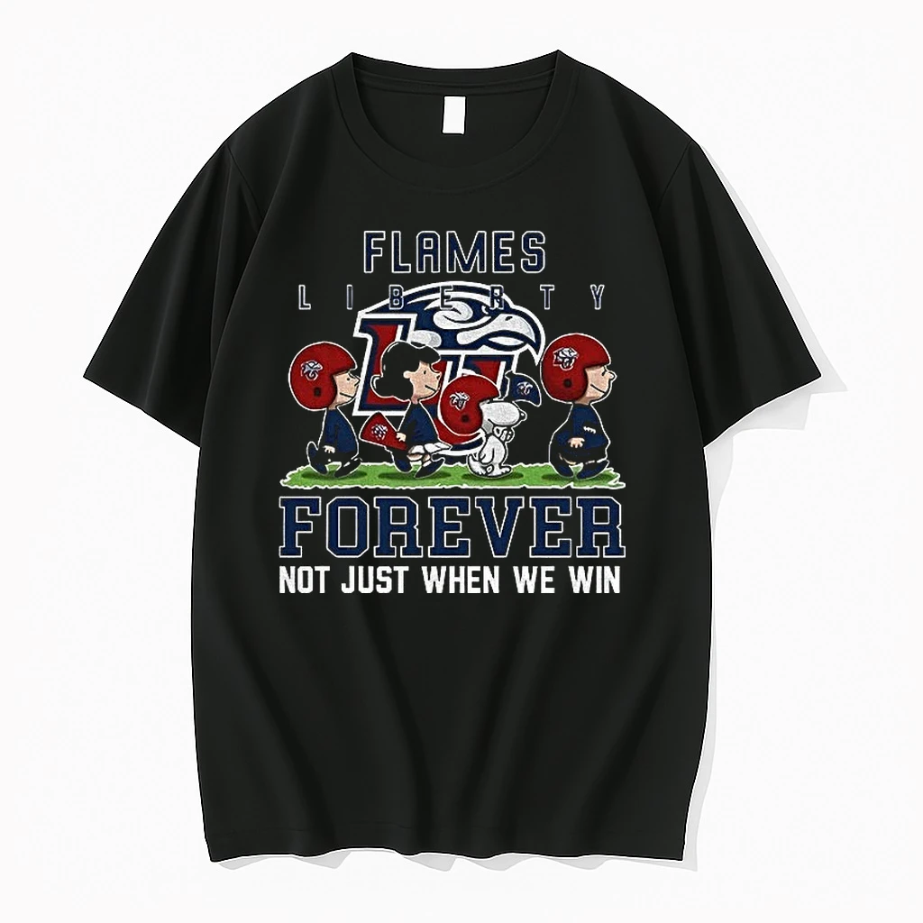 Snoopy And Peanuts X Liberty Flames Football Forever Not Just When We Win Shirts