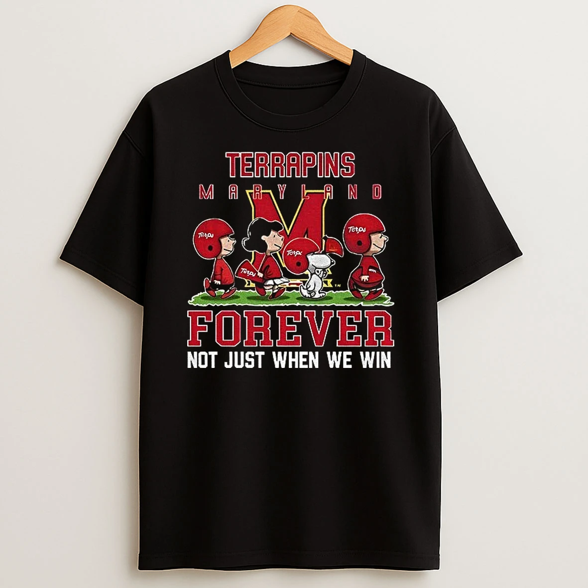 Snoopy And Peanuts X Maryland Terrapins Football Forever Not Just When We Win Shirts
