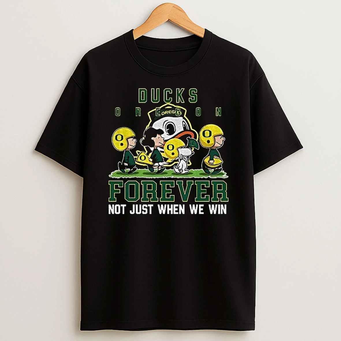 Snoopy And Peanuts X Oregon Ducks Football Forever Not Just When We Win Shirts