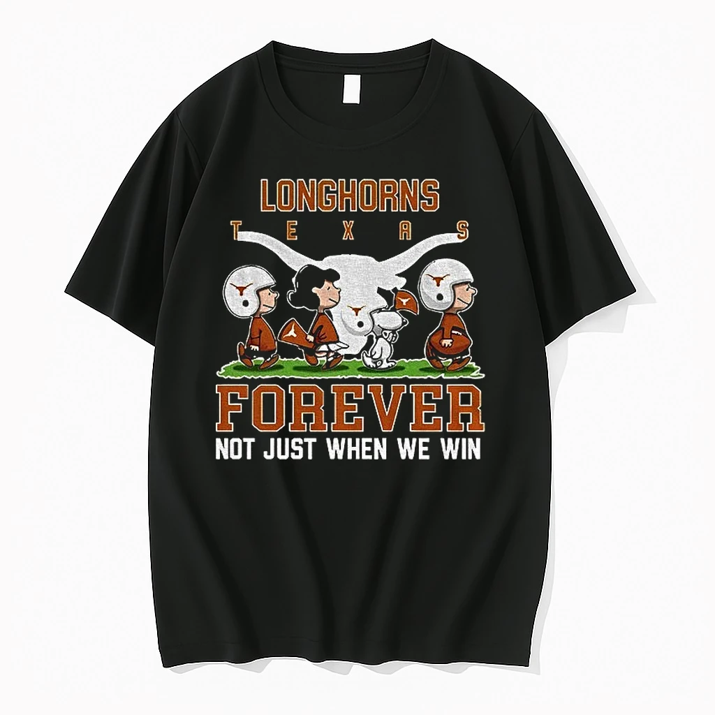 Snoopy And Peanuts X Texas Longhorns Football Forever Not Just When We Win Shirts