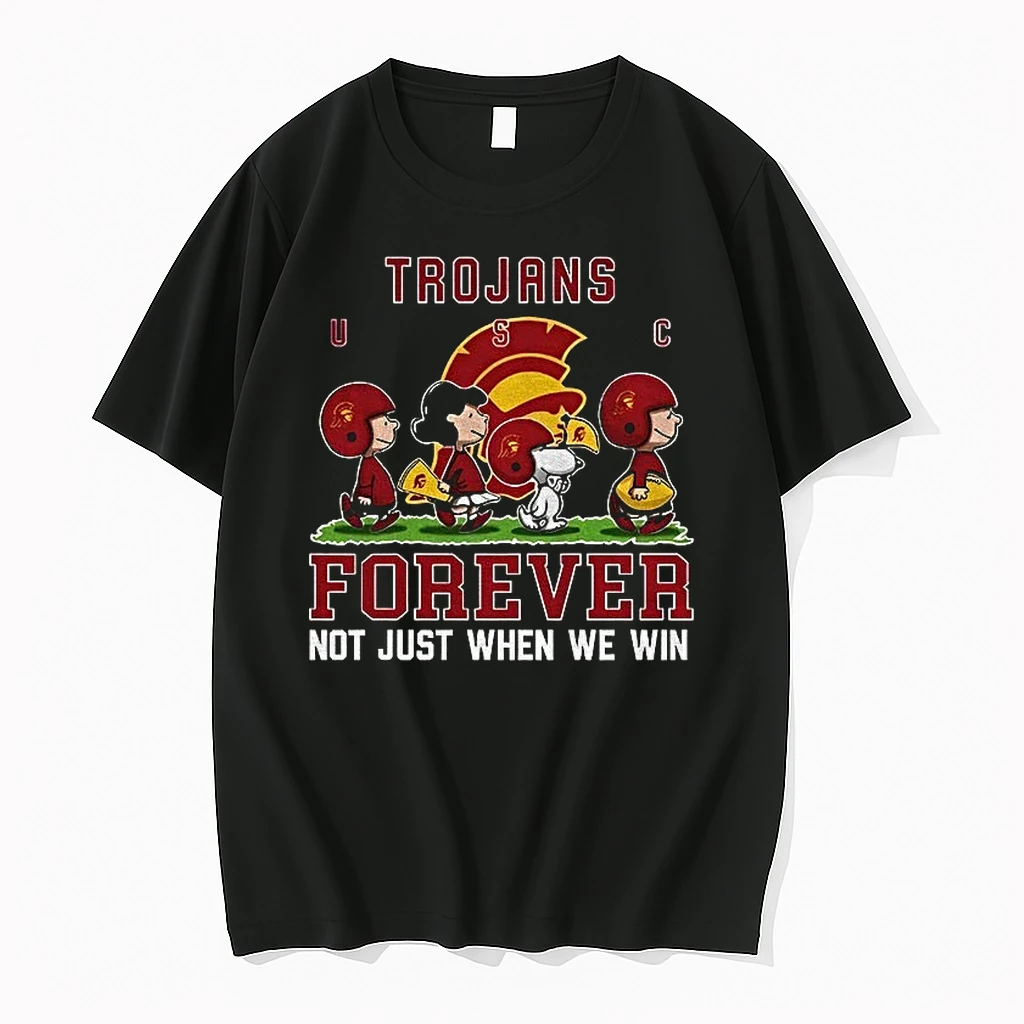 Snoopy And Peanuts X Usc Trojans Football Forever Not Just When We Win Shirts