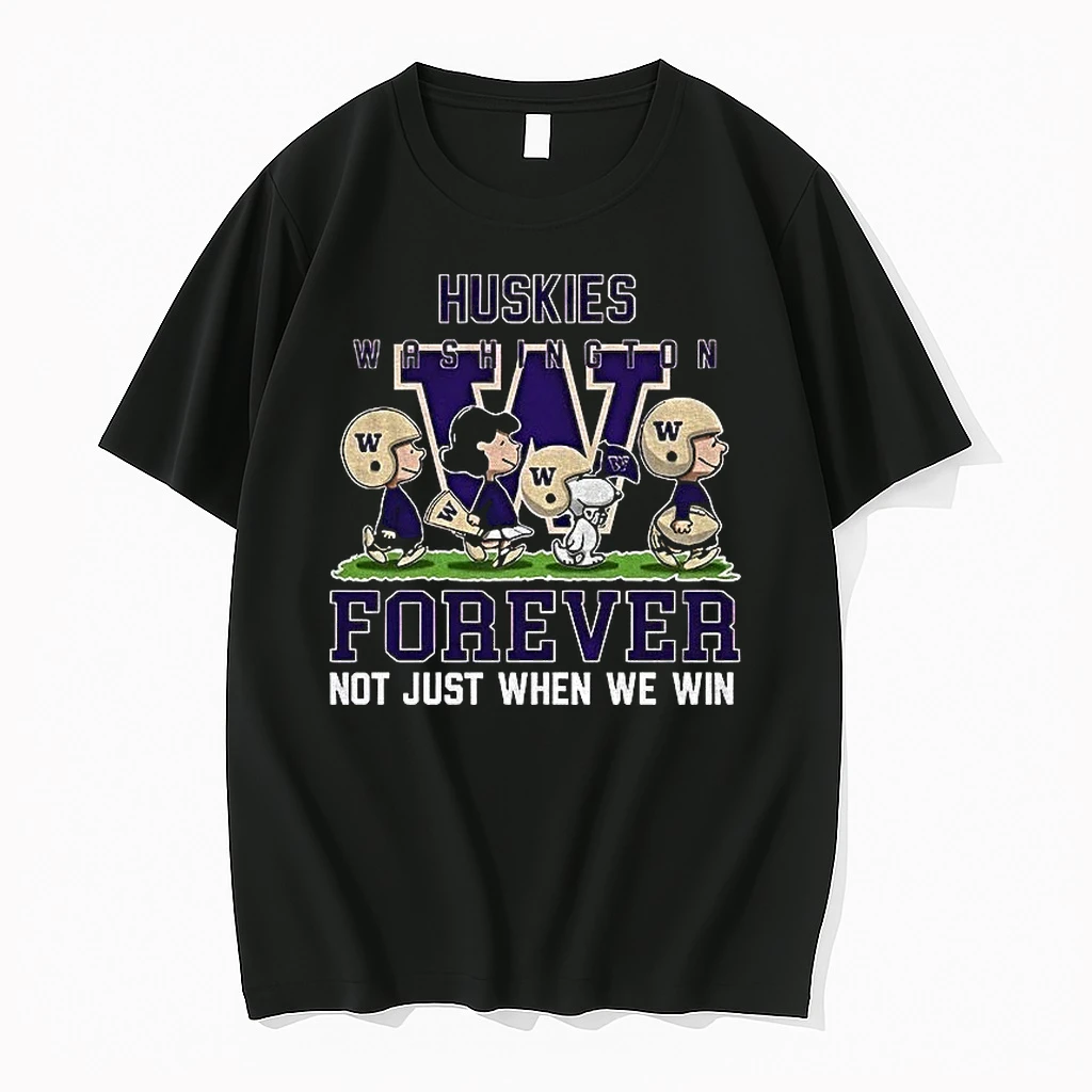 Snoopy And Peanuts X Washington Huskies Football Forever Not Just When We Win Shirts